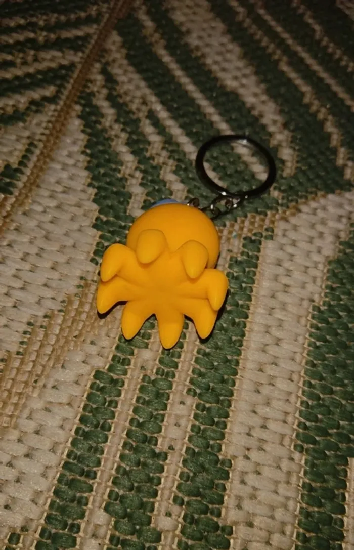 Porte clé pieuvre jaune - photo numéro 3