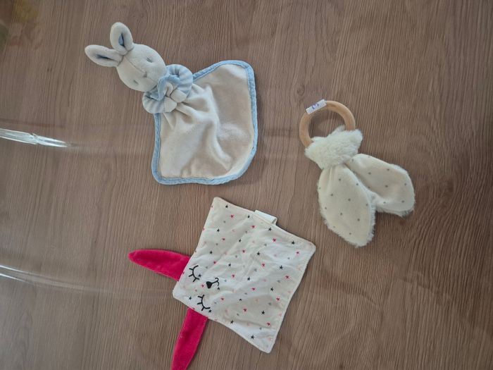🐰 Lot doudous lapin tout doux – 3 pièces 🌙 - photo numéro 3