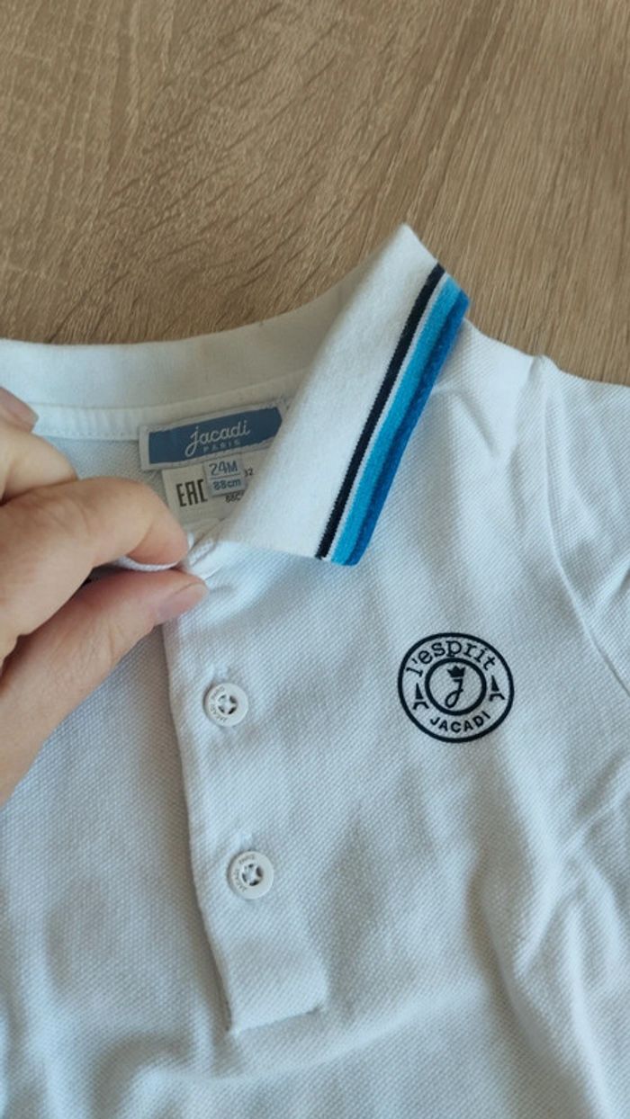 Polo Jacadi blanc a col - photo numéro 3