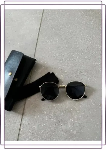 Lunette de soleil doré pour femme, neuve