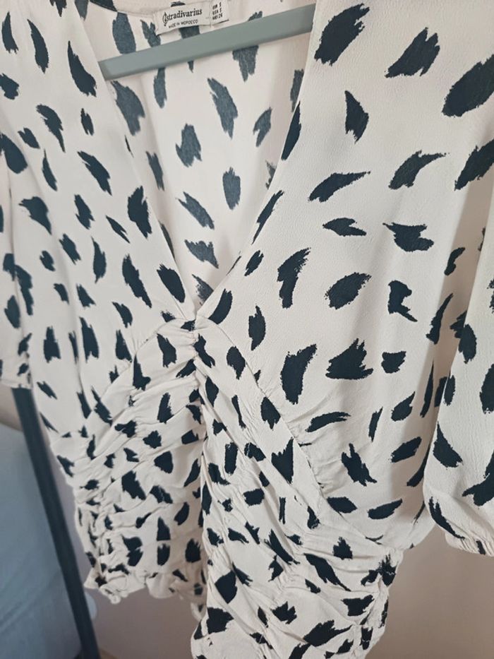 Blouse froncée Stradivarius S - photo numéro 3