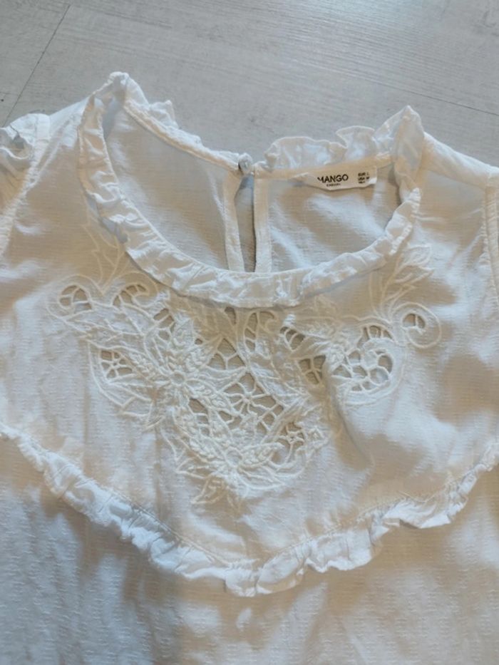Très jolie blouse Dentelle Mango taille L - photo numéro 5