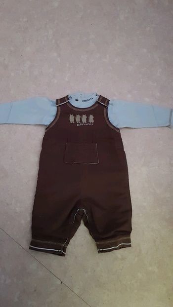 Ensemble salopettes + gilet 6 mois