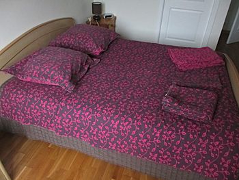 Parure de lit en flanelle motif végétal Blancheporte - Housse de couette 200 x 200