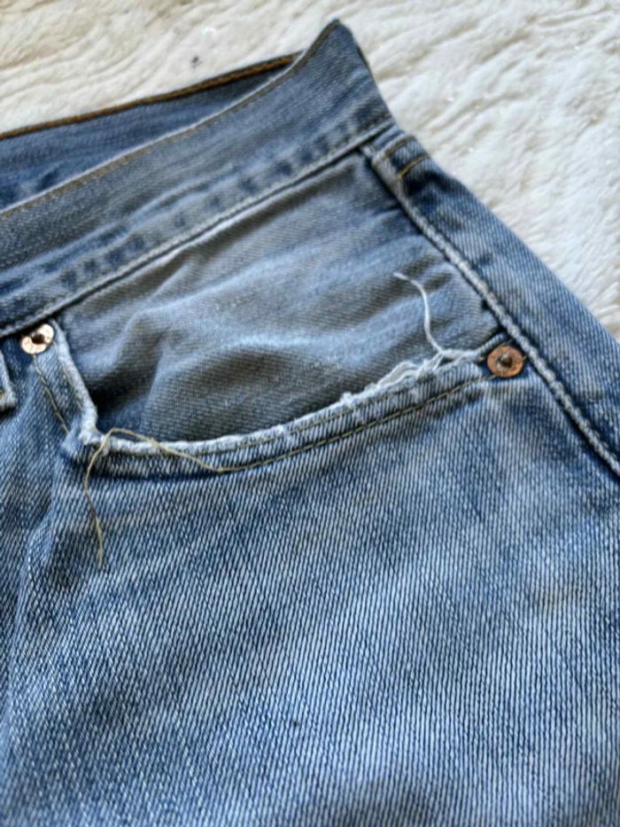 Jean Lévis 501 homme coupe droite coupe droite bleu effet délavé taille W30 M/40 L/34 Y2K - photo numéro 10