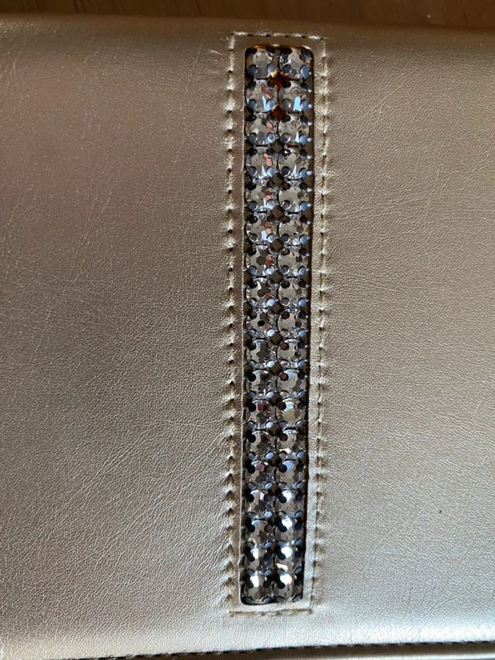 Swarovski pochette maquillage ou bijoux dorée avec brillants - photo numéro 15