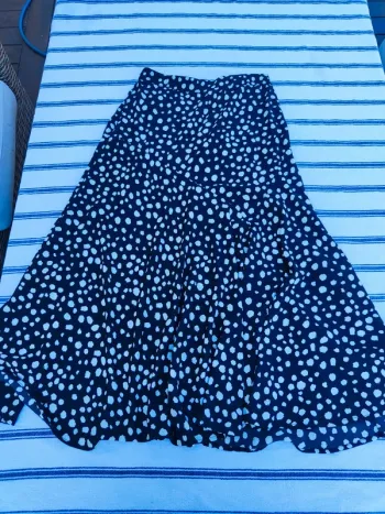 Jupe midi à pois