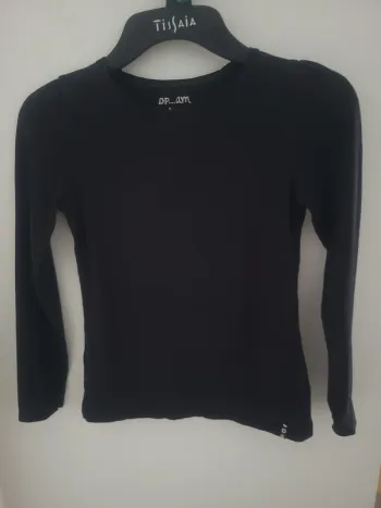 T-shirt à manches longues noir DPAM Taille 8 ans
