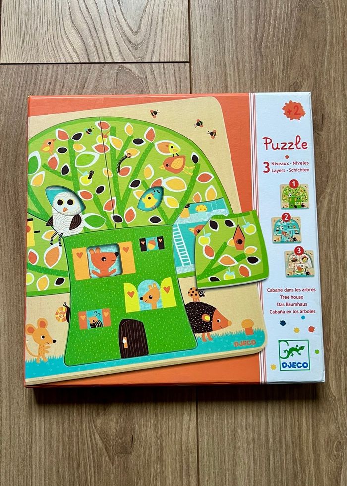 Puzzle évolutif 3 niveaux, cabane dans les arbres - Djeco - photo numéro 3