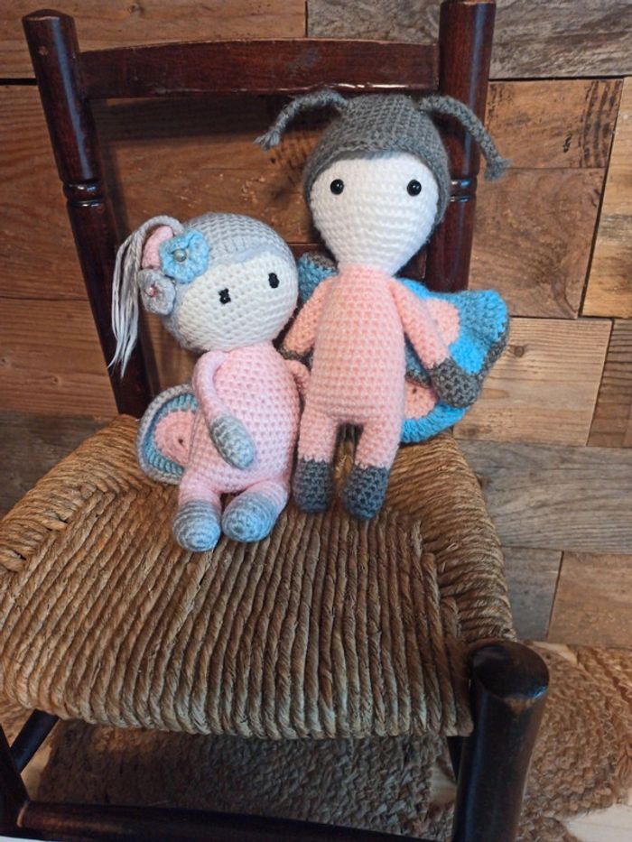 Peluche crochet papillons fait main - photo numéro 5