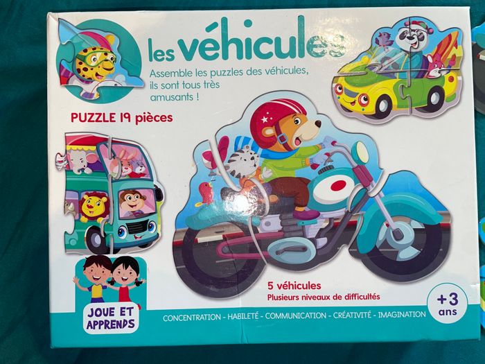 boite de 5 Puzzles les véhicules 3 ans et + - photo numéro 2