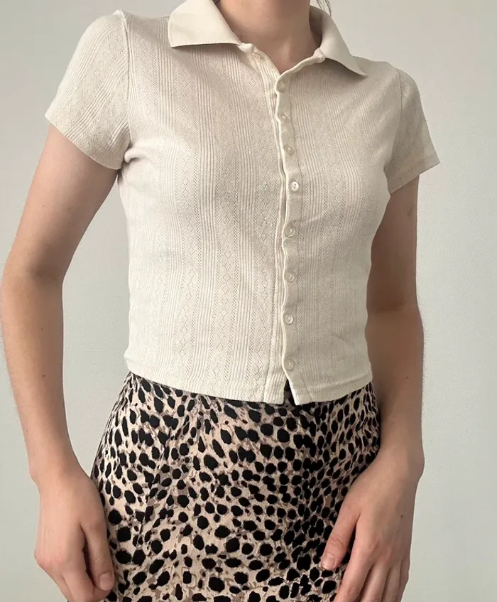 Haut t-shirt beige - photo numéro 2