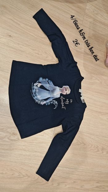 T-shirt manche longue reine des neiges 4/6ans H&M