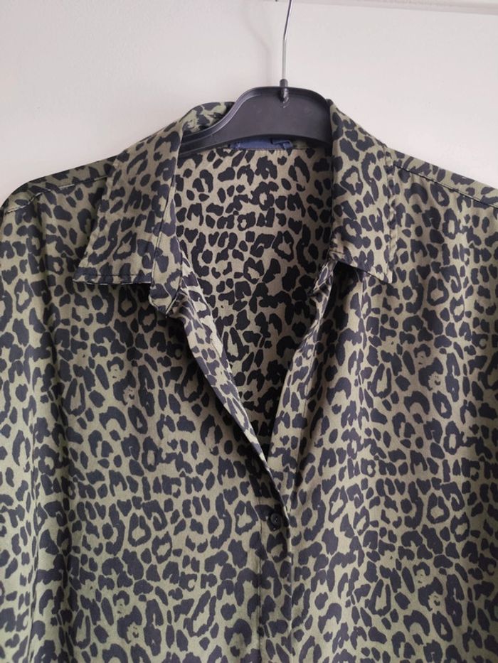 Chemise fluide kaki leopard taille XL Bonobo - photo numéro 3