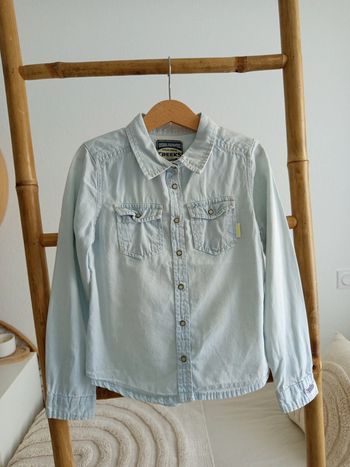 Chemise / Surchemise en jean clair boutons pression Creeks 8 ans