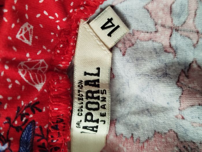 Combishort rouge fleurie Kaporal taille 14 ans - photo numéro 3