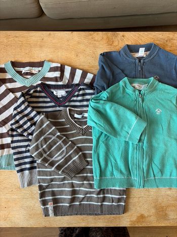 Lot de 5 pulls et gilet garçon 12 mois’ipp