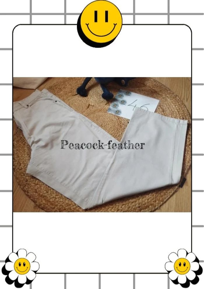 Pantalon crème 46 enrico mori - photo numéro 7