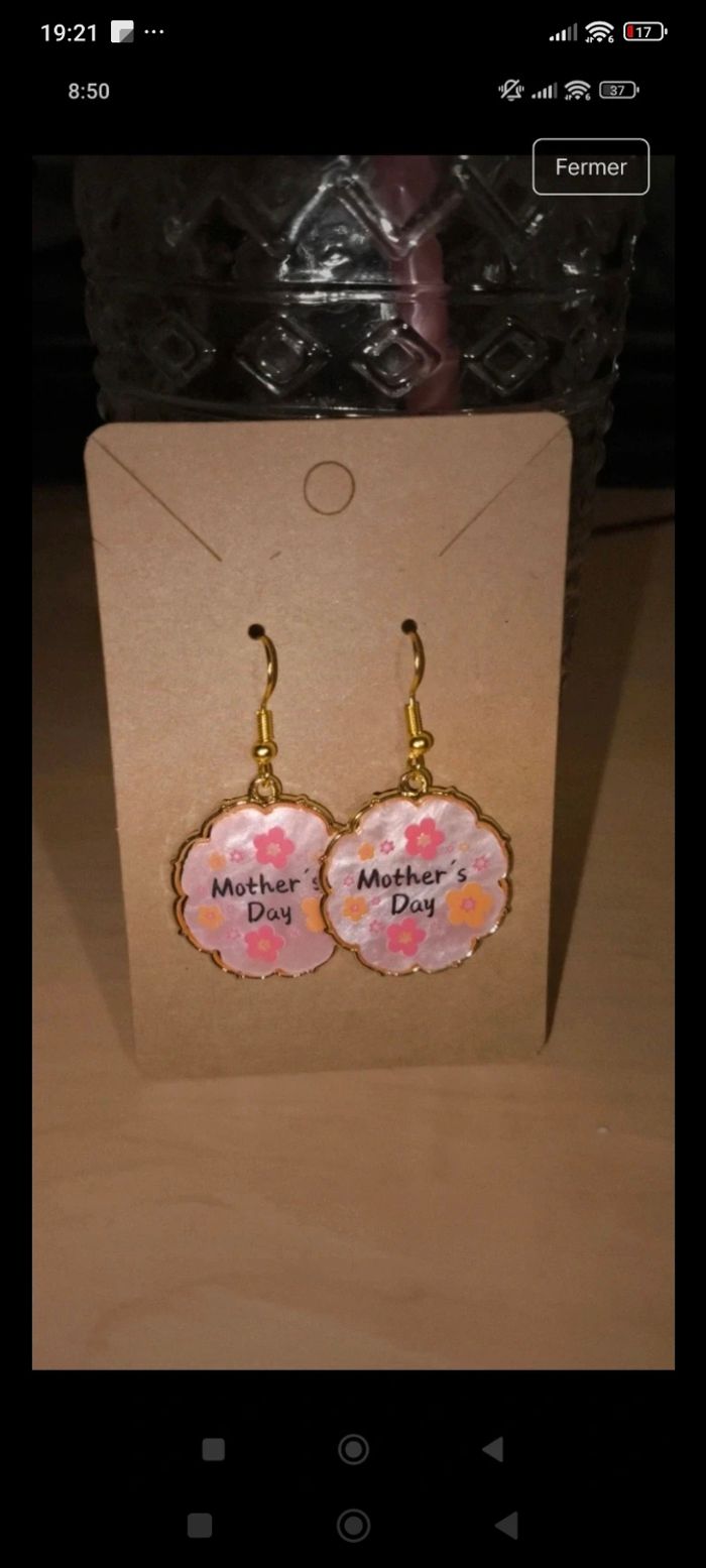 Boucles d'oreilles mother day