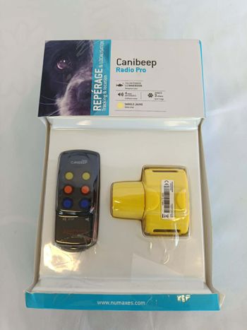 CANIBEEP Radio Pro Pack 1 Collier (télécommande + 1 Collier Jaune)