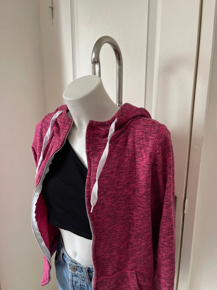 Gilet à capuche rose - photo numéro 9