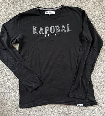 Teeshirt manches longues noir Kaporal 16 ans