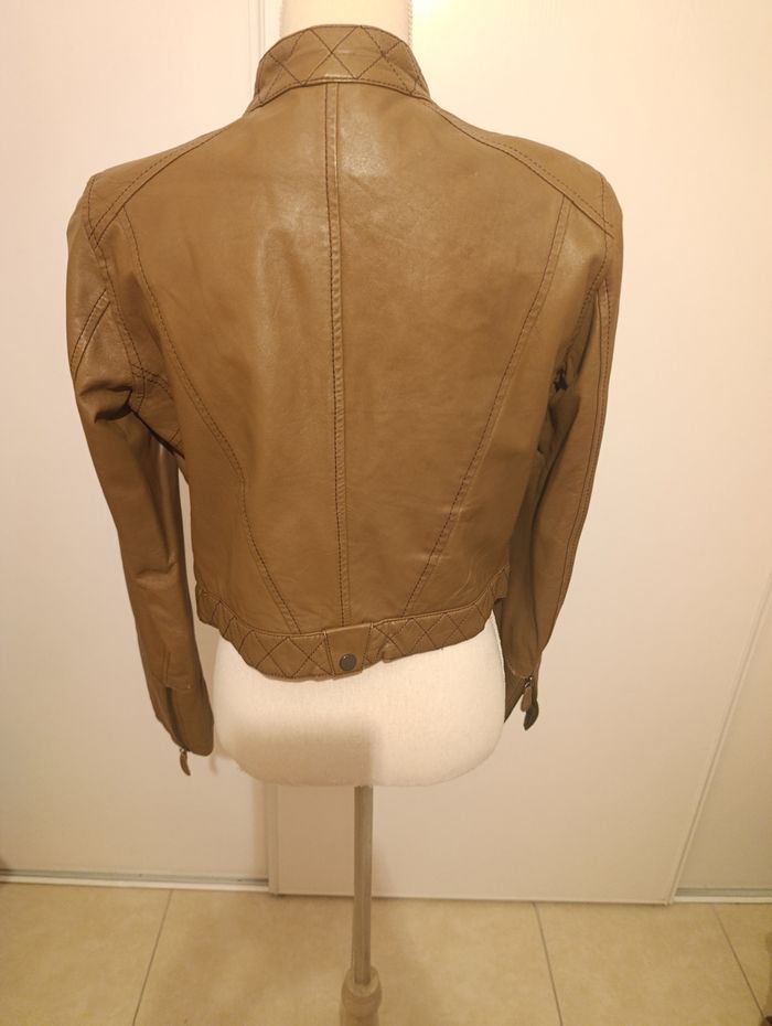 Veste en cuir 100% camel T S - photo numéro 9