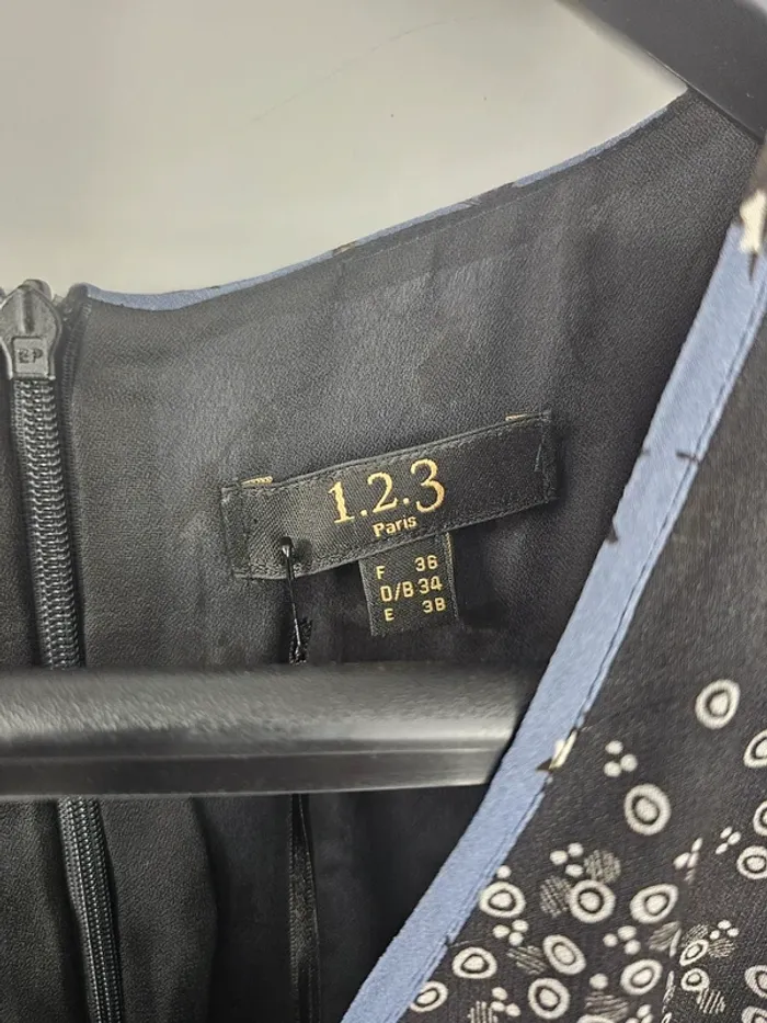 Robe longue 1.2.3 Paris – Taille 36 – Patchwork imprimé multicolore – Neuve avec étiquette - photo numéro 3