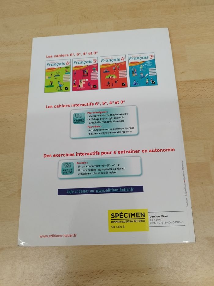 Cahier de français 3e - photo numéro 2