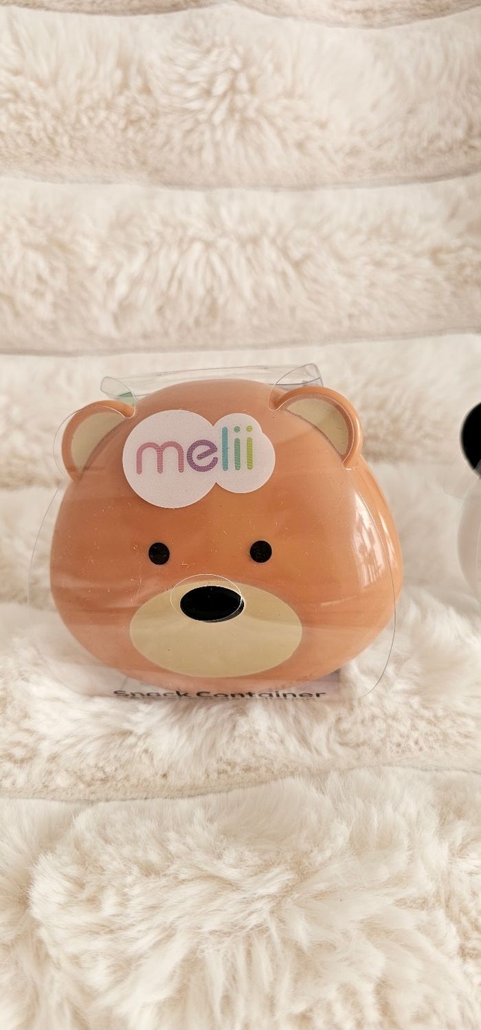 Lot de 2 boîtes à gouter motif ourson et panda 🐼 Melii Neufs - photo numéro 2