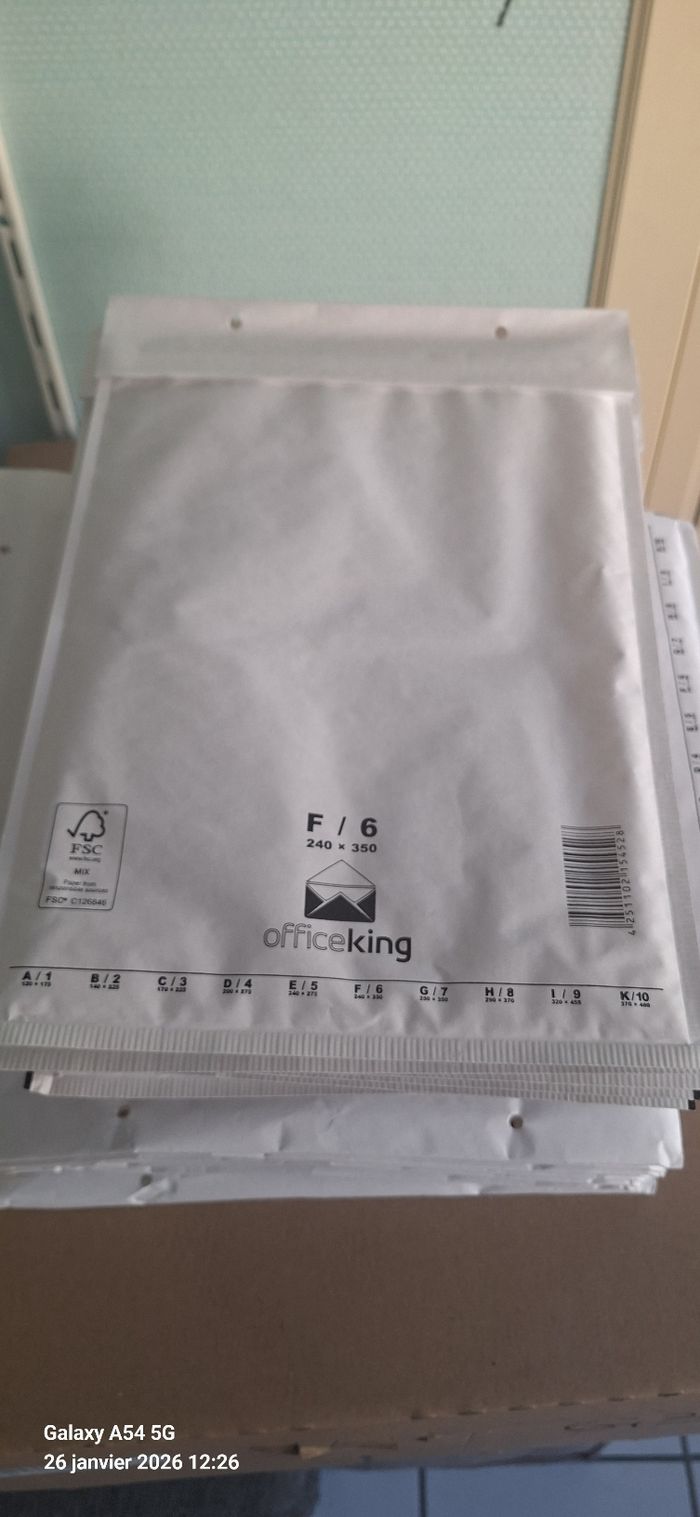 Pochettes bulles NEUVES – B2 à H8 – Packs de 10 & Pack complet - photo numéro 6