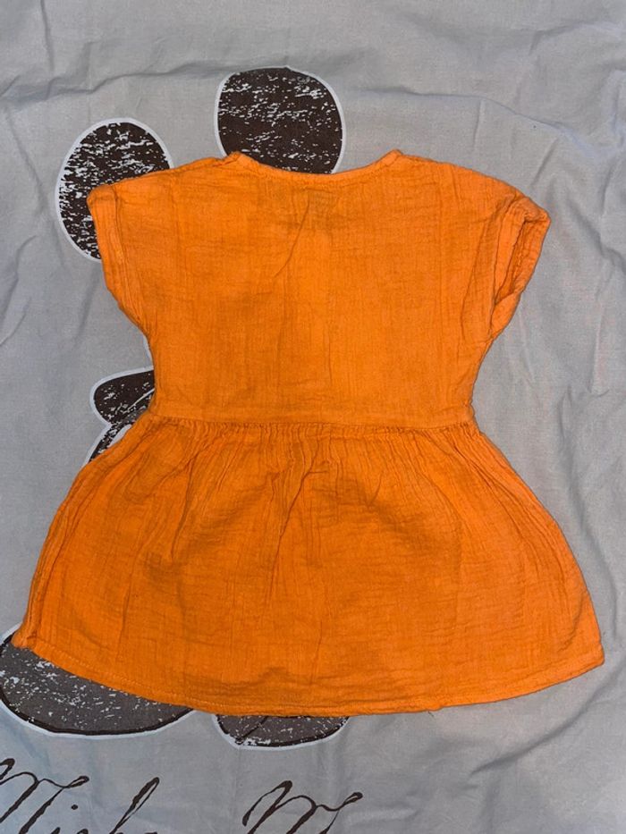Robe gaze de coton orange - photo numéro 3
