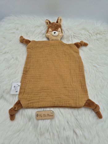 Doudou plat Sam l’écureuil Elle et les paillettes