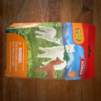 Schleich boîte avec trois alpaga