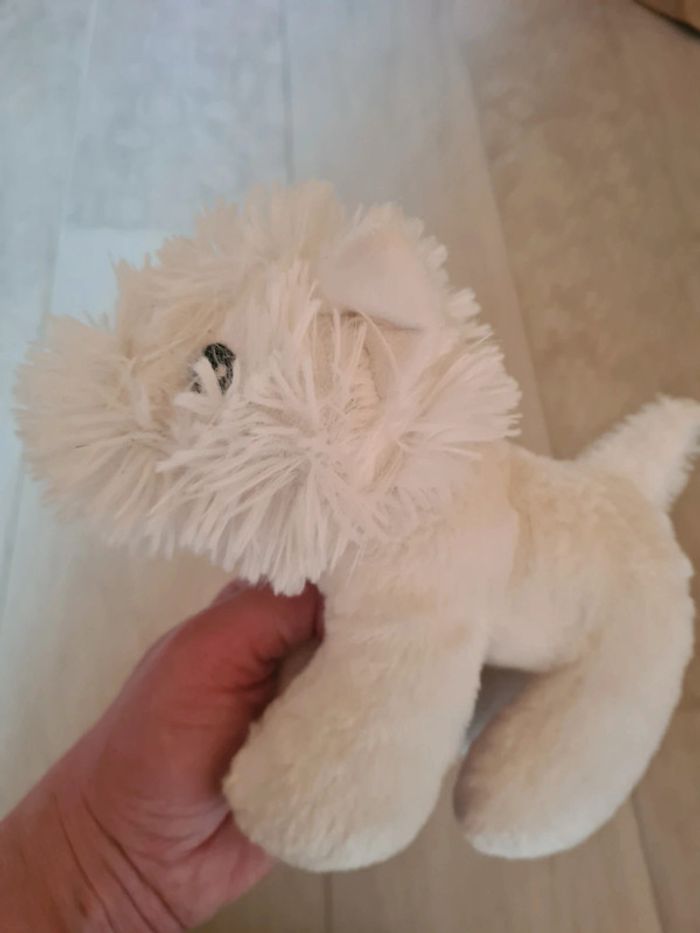 Peluche chien blanc - photo numéro 3
