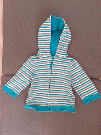 Sweat zippé à capuche, 6mois