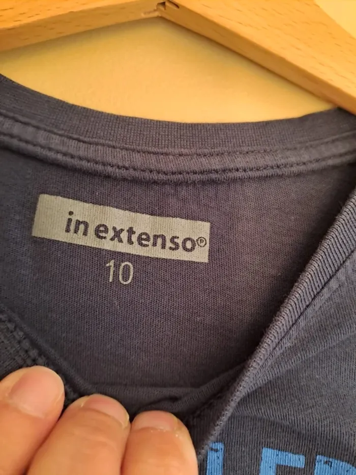 T-shirt garçon in extenso tbe bleu 10 ans - photo numéro 3