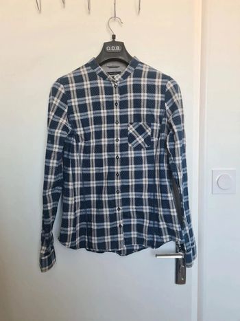 Chemise Cintrée à carreaux bleu taille 36