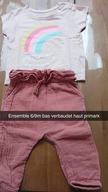 Ensemble 6/9m 🌈 bas verbaudet haut primark