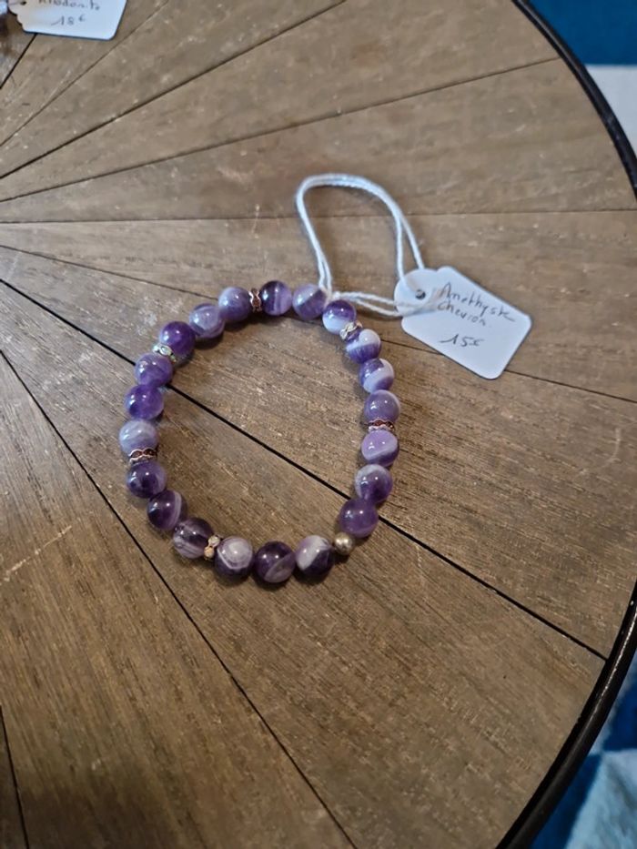 Bracelet améthyste chevron