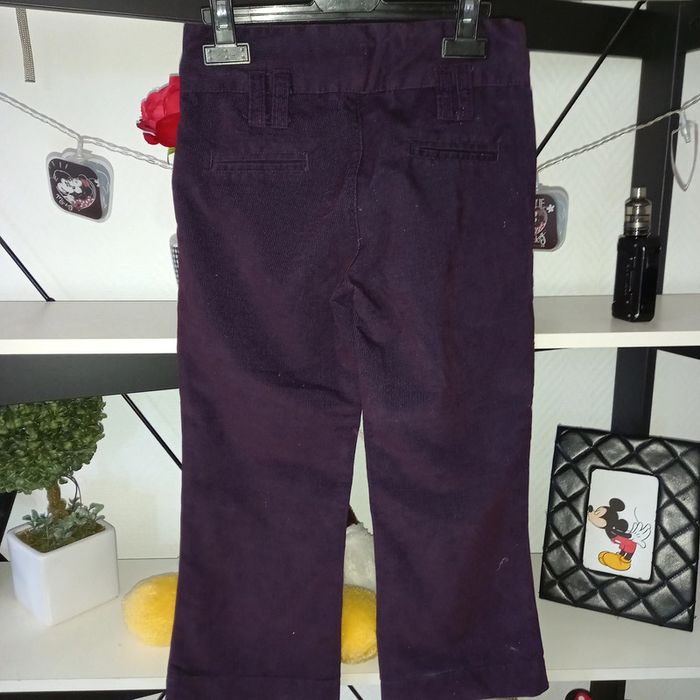 Pantalon taille haute velours violine fille neuf taille 6 ans - photo numéro 5