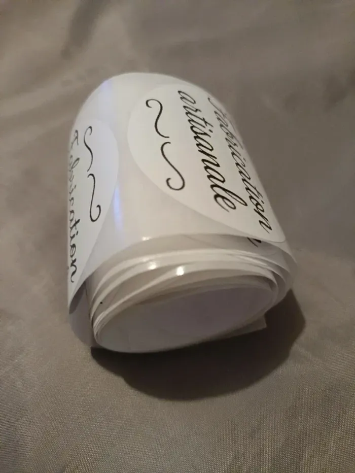 Lot 20 stickers ronds “Fabrication artisanale” 50 mm - photo numéro 3