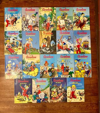 Lot de 19 livres bd albums Caroline années 90 vintage Pierre Probst
