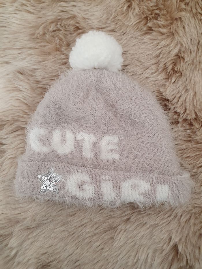 Bonnet chaud beige blanc orchestra  10/14 ans