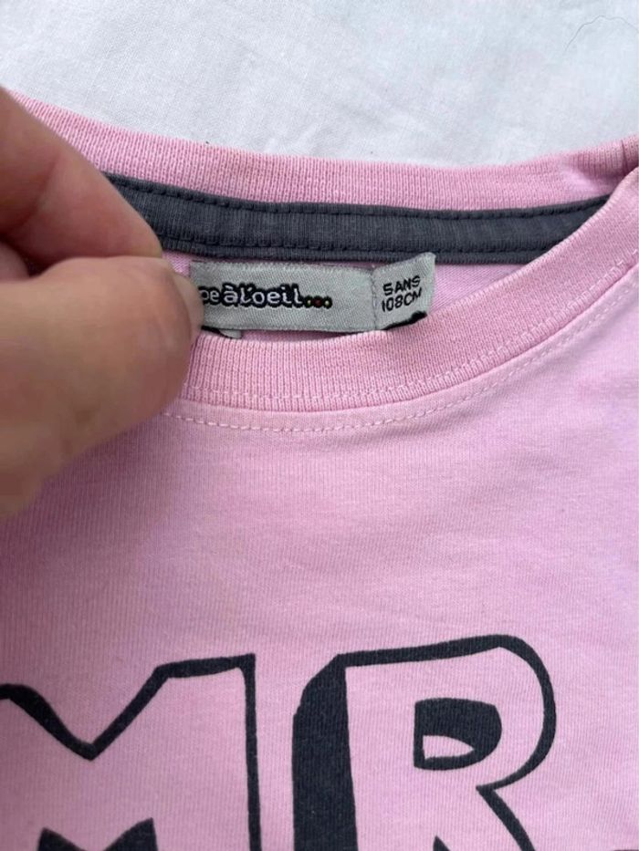 T shirt rose taille 5 ans tape a l’œil - photo numéro 2