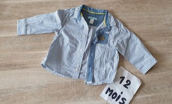 Chemise manches longues 12mois 74cm Obaïbi
