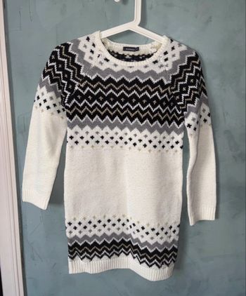 Robe hiver blanche manches longues fille 10 ans 