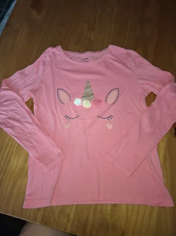 T-shirt rose licorne Kiabi 10 ans