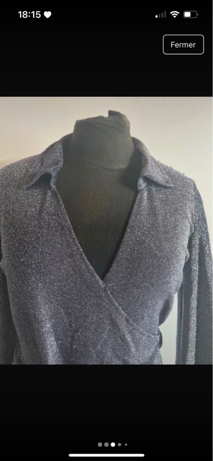 Robe courte à paillettes manche longue taille M de chez Jennyfer en très bon état - photo numéro 3