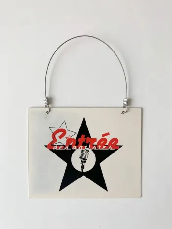 Plaque de porte vintage : Entrée des artistes